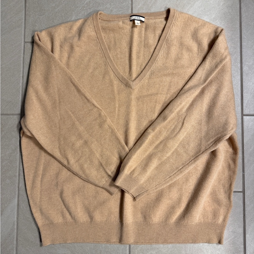 J. Crew Cashmere, oversized V-Neck Sweater